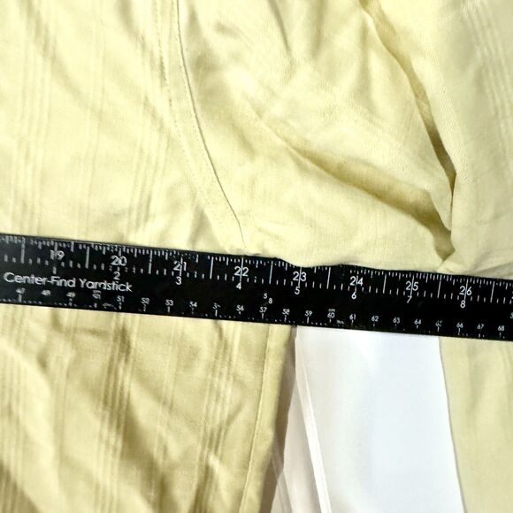 Tommy Bahama Button Down Mens Size M Green 100% Silk Long Sleeve Green/ Yellow - Picture 3 of 4